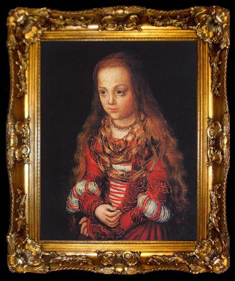 framed  CRANACH, Lucas the Elder A Princess of Saxony dfg, ta009-2